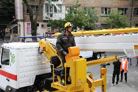 Impact of Russian overnight attack in Shevchenkivskyi district of Kyiv